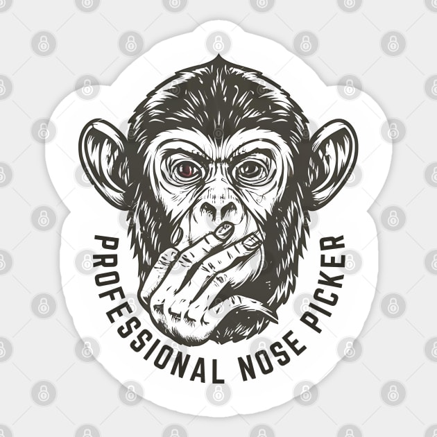 Nose Picking Sticker by Inktopolis